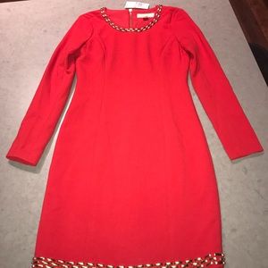 Michael Kors Red Long Sleeve Dress - Size 0 - NWT